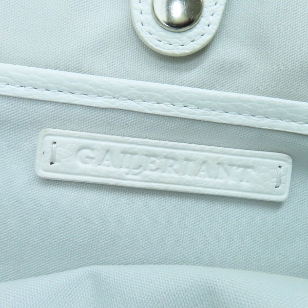 実際に弊社で買取させて頂いたGALLERIANT/ガレリアント レザー トートバッグ ビジネスバッグ ホワイト系の画像 4枚目