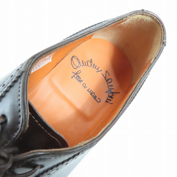 実際に弊社で買取させて頂いたSantoni/サントーニ ストレートチップ レザードレスシューズ/革靴 13379/6.5の画像 4枚目