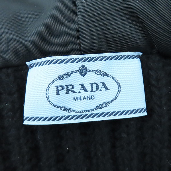 実際に弊社で買取させて頂いた【JPタグ】PRADA/プラダ Re-Nylon 三角ロゴプレート カシミアウール切替 ジップアップパーカー P25L34 S222 109R/36の画像 3枚目
