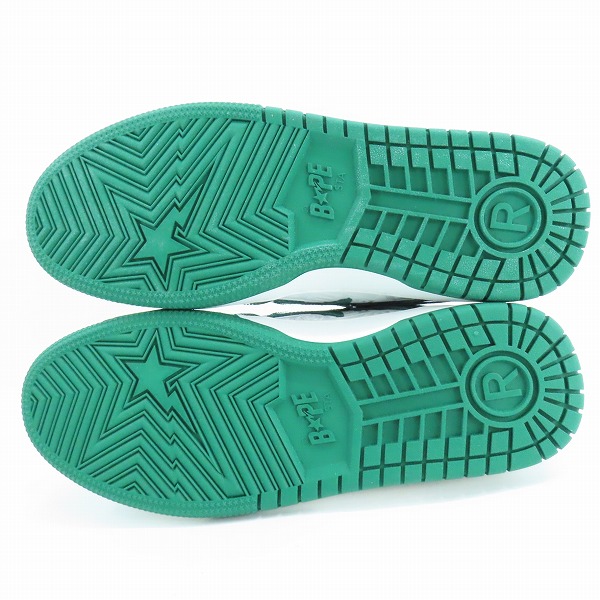 実際に弊社で買取させて頂いたA BATHING APE/アベイジングエイプ BAPE STA/ベイプスタ エナメル ローカットスニーカー MX91003/26の画像 2枚目