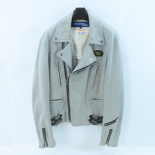 実際に弊社で買取させて頂いたCOMME des GARCONS JUNYA WATANABE MAN×Lewis Leathers/コムデギャルソン×ルイスレザー スウェットライダースジャケット/L