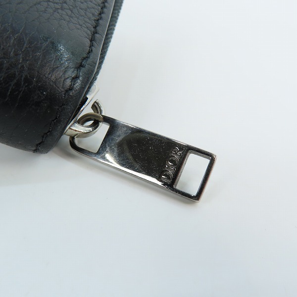 実際に弊社で買取させて頂いたChristian Dior/クリスチャンディオール cdロゴ ラウンドジップ長財布の画像 9枚目