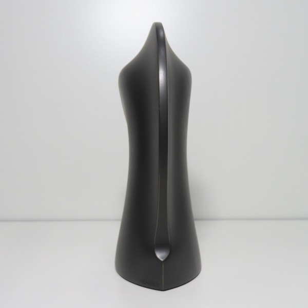 実際に弊社で買取させて頂いたHERMES/エルメス サマルカンド ペーパーウェイト 置物 オブジェ ブラックの画像 2枚目