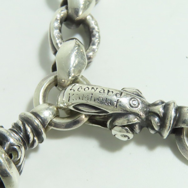 実際に弊社で買取させて頂いたLEONARD KAMHOUT/レナードカムホート シグネット ベベル ウィズ ヘロン ベル ブレスレットの画像 6枚目