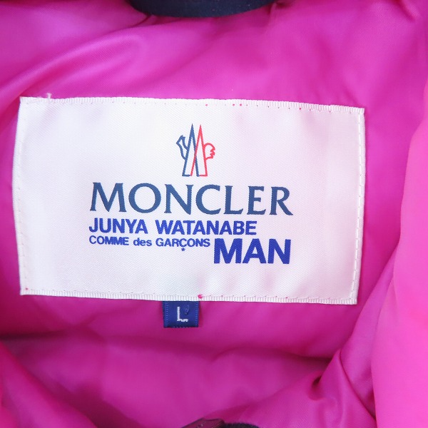 実際に弊社で買取させて頂いたJUNYA WATANABE MAN×MONCLER/ジュンヤワタナベマン×モンクレール チェック柄 ウール ダウンベスト YP-J085/Lの画像 2枚目