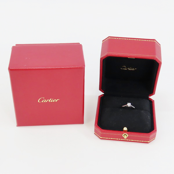 実際に弊社で買取させて頂いたCartier/カルティエ Pt950 プラチナ ソリテールリング ダイヤモンド 0.24ct KEB314/48/8号の画像 9枚目