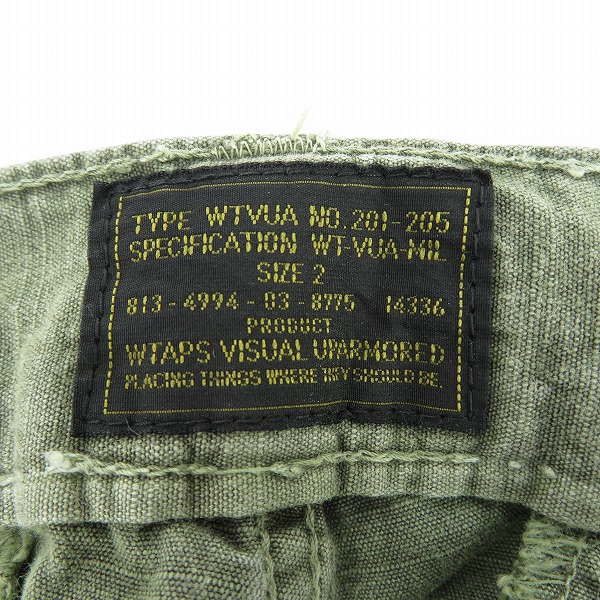 実際に弊社で買取させて頂いたWTAPS/ダブルタップス 14SS JUNGLE STOCK カーゴパンツ 141GWDT-PTM08/2の画像 3枚目