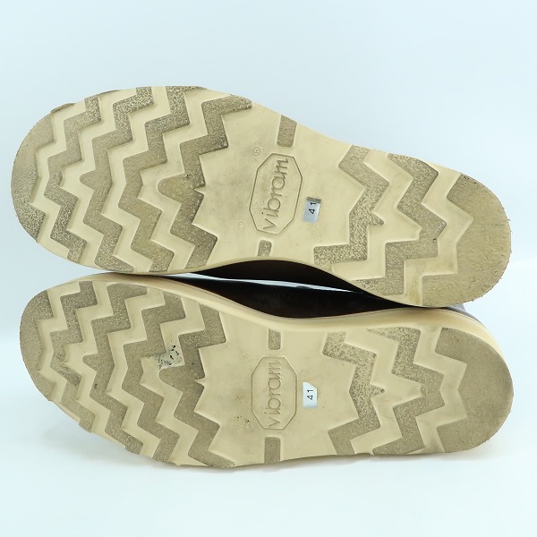 実際に弊社で買取させて頂いたKAZUYUKI KUMAGAI ATTACHMENT/カズユキクマガイ アタッチメント レザー ブーツ ブラウン AA12-405/41の画像 2枚目