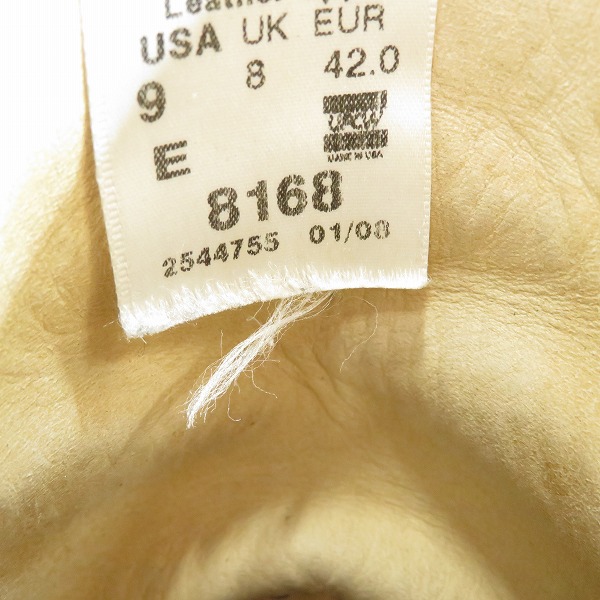 実際に弊社で買取させて頂いたRED WING/レッドウィング 羽タグ スエード PECOS/ペコスブーツ 8168/9Eの画像 8枚目