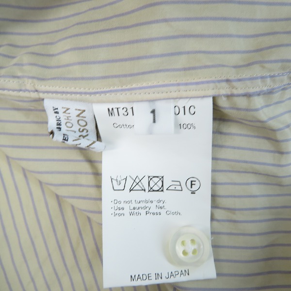 実際に弊社で買取させて頂いたMAATEE&SONS/マーティーアンドサンズ Elizabeth Regular Collar Shirts -MIX STRAIPE ストライプシャツ MT3103-0601C/1の画像 3枚目