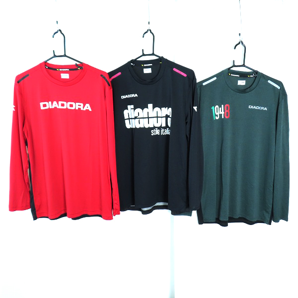 実際に弊社で買取させて頂いたDIADORA/ディアドラ テニスウェア 長袖Tシャツ 3点セット