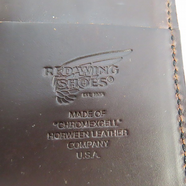 実際に弊社で買取させて頂いたRED WING/レッドウィング 二つ折り レザー長財布/ウォレットの画像 6枚目