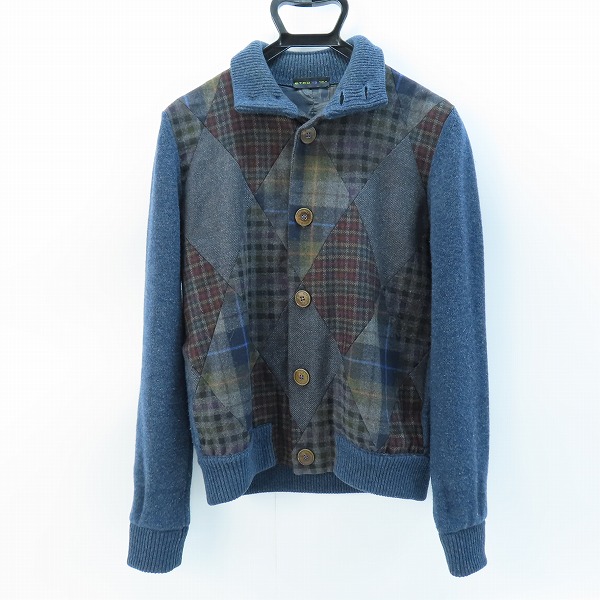 実際に弊社で買取させて頂いたETRO/エトロ 裏地ペイズリー柄/柄切替 ウールニット カーディガン XS