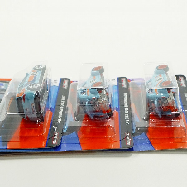 実際に弊社で買取させて頂いた【未開封】Hot Wheels/ホットウィール Gulf 60s FIAT 500D MODIFICADO/VOLKSWAGEN GOLF MK7 ミニカー 3点セットの画像 6枚目