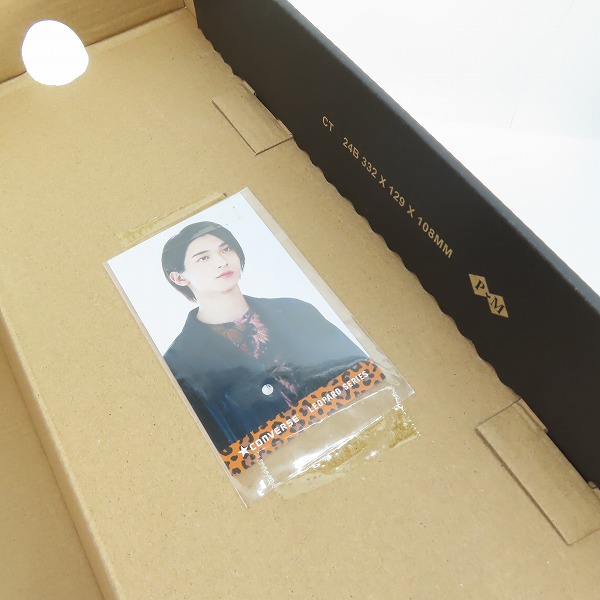 実際に弊社で買取させて頂いた【未使用】CONVERSE/コンバース オールスター LEO PARD SERIES 横浜流星モデル  オリジナルフォトカード付 1CL571/25.5の画像 6枚目