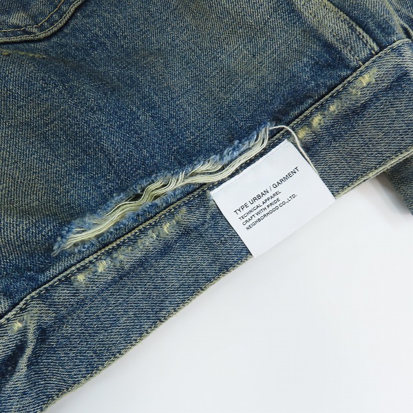 実際に弊社で買取させて頂いた【未使用】NEIGHBORHOOD/ネイバーフッド SAVAGE DENIM TYPE-1 JACKET/サベージ デニムジャケット 242XBNH-JKM01/Mの画像 6枚目