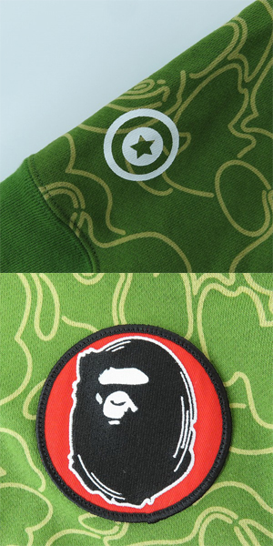 実際に弊社で買取させて頂いたA BATHING APE/アベイシングエイプ 30th Anniversary Line Camo Shark Full Zip Hoodie/シャーク ジップアップパーカー/Mの画像 5枚目