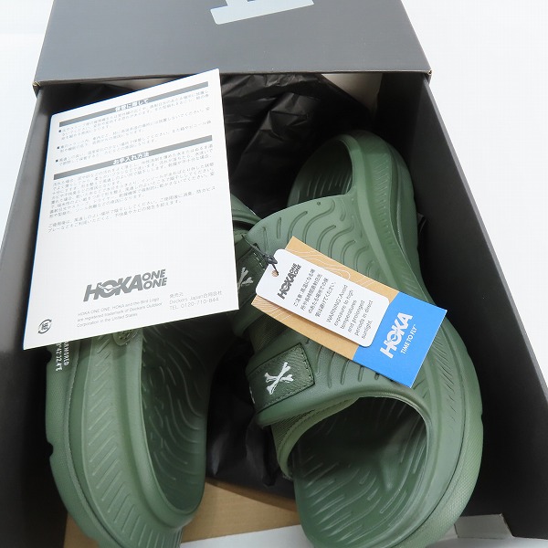 実際に弊社で買取させて頂いた【未使用】WTAPS × HOKA ONEONE/ダブルタップス × ホカ オネオネ Ora Luxe Olive Drab/オラ ラックス 1155398/27の画像 7枚目