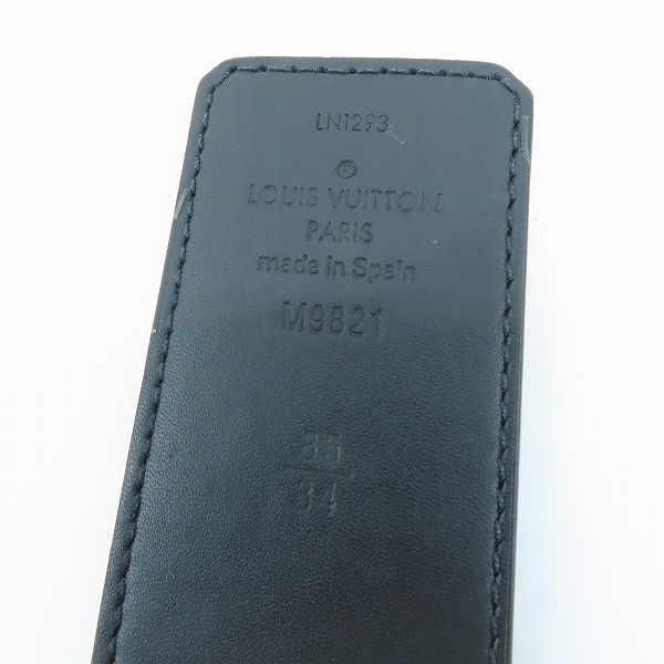 実際に弊社で買取させて頂いたLOUIS VUITTON/ルイヴィトン サンチュール イニシヤル リバーシブル ベルト M9821/85-34の画像 4枚目