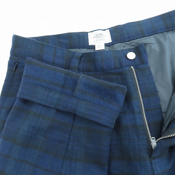 実際に弊社で買取させて頂いたTHE CRIMIE/クライミー ウール混スラックスパンツ CR1-02L5-PL05/Lの画像 2枚目