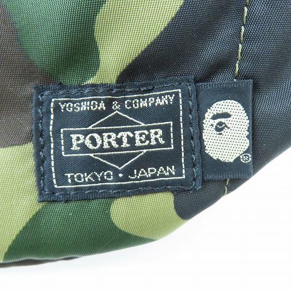 実際に弊社で買取させて頂いた【サンプル品】PORTER×A BATHING APE/ポーター×アベイシングエイプ 1ST CAMO WAIST POUCH ウエストポーチ/バッグの画像 5枚目