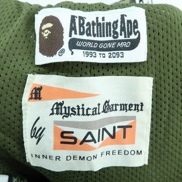 実際に弊社で買取させて頂いたA BATHING APE×SAINT MICHAEL/エイプ×セントマイケル HEART CAMO TRACK PANTS/カモフラ/迷彩 パンツ/Lの画像 2枚目