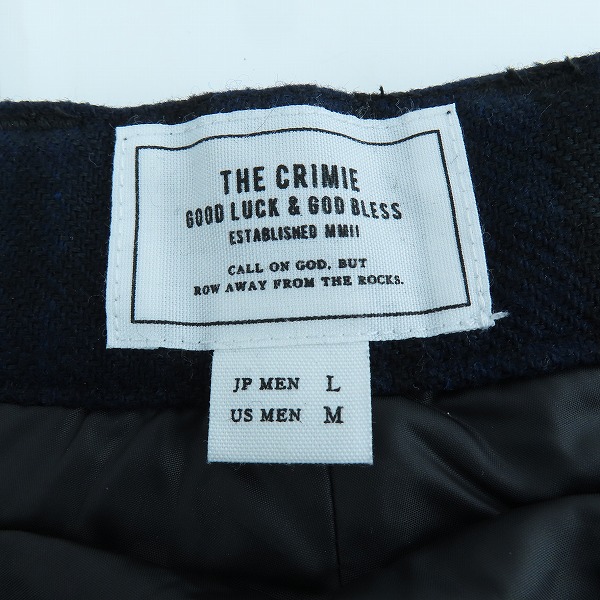 実際に弊社で買取させて頂いたTHE CRIMIE/クライミー ウール混スラックスパンツ CR1-02L5-PL05/Lの画像 3枚目