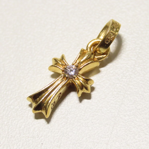 実際に弊社で買取させて頂いたCHROME HEARTS/クロムハーツ 22K BABY FAT/CHクロスベビーファット チャーム ボスサイドダイヤ