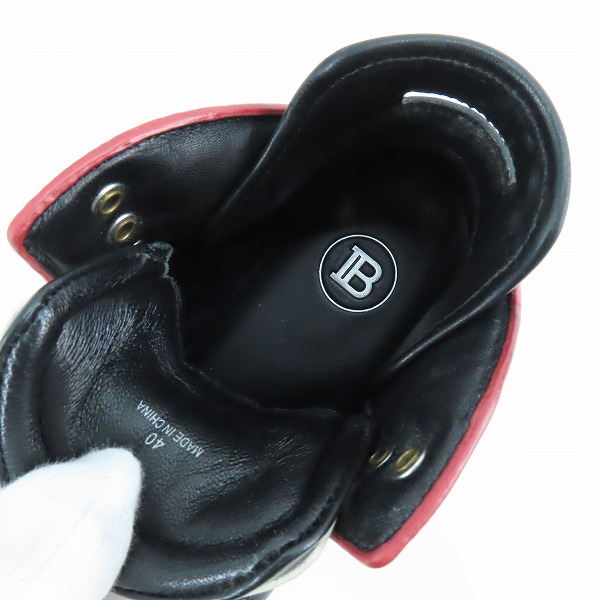 実際に弊社で買取させて頂いたBalmain/バルマン B-Ball High Sneakers/ハイカットソニーカー 40の画像 4枚目