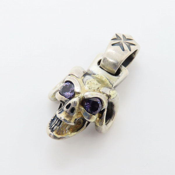 実際に弊社で買取させて頂いたBWL/ビルウォールレザー ラムグッドラックスカル ゴールドサダー ペンダント