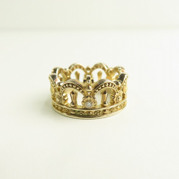 実際に弊社で買取させて頂いた【ギャラ付】Justin Davis/ジャスティンデイビス VERONA/ヴェローナ リングｗ/ダイヤ SRJ770/ゴールドフィニッシュ 16-17号の画像 1枚目