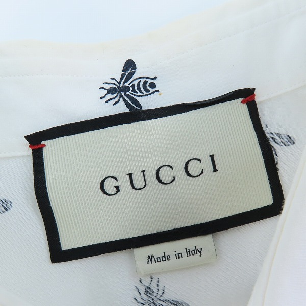実際に弊社で買取させて頂いた【JPタグ】GUCCI/グッチ レギュラーカラー 総柄 シャツ 408602 Z374A/38の画像 2枚目