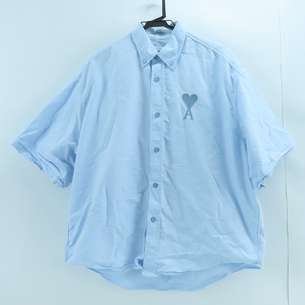 実際に弊社で買取させて頂いたami alexandre mattiussi/アミ アレクサンドル マテュッシ ロゴ刺繍 ハートA 半袖シャツ USH201.CO0031/M