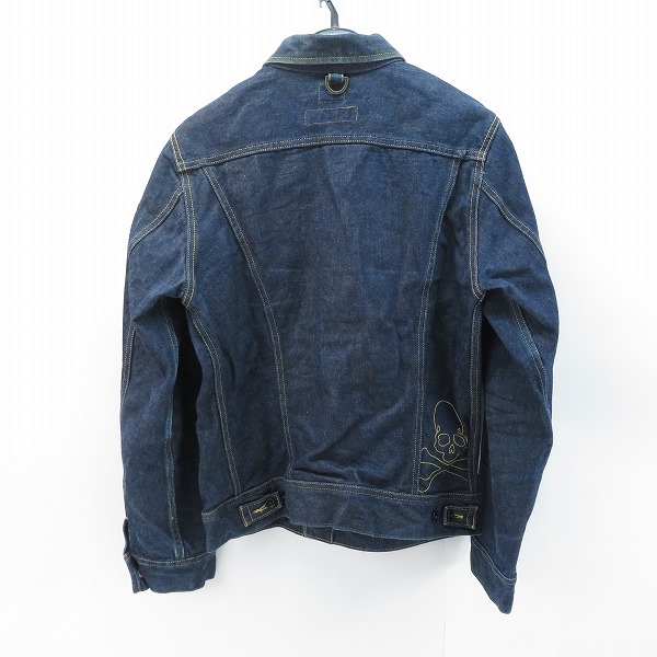 実際に弊社で買取させて頂いたLee×mastermind JAPAN/リー×マスターマインド 襟スカル刺繍 デニムジャケット/Gジャン 95843/Mの画像 1枚目