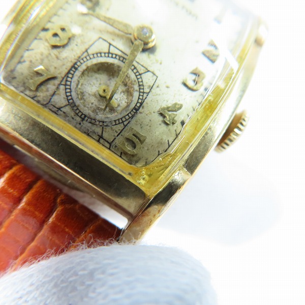 実際に弊社で買取させて頂いたHAMILTON/ハミルトン 10K スクエア型 手巻き/腕時計/ウォッチの画像 8枚目