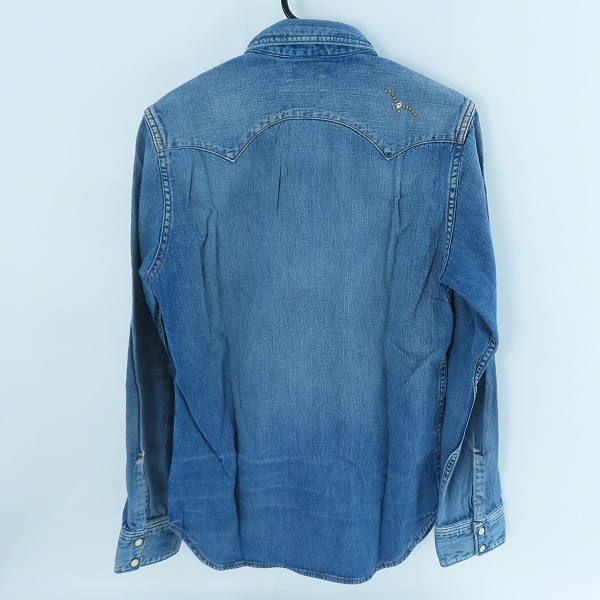 実際に弊社で買取させて頂いたBLUE BLUE/ブルーブルー スタッズ ウエスタン デニムシャツ /1の画像 1枚目