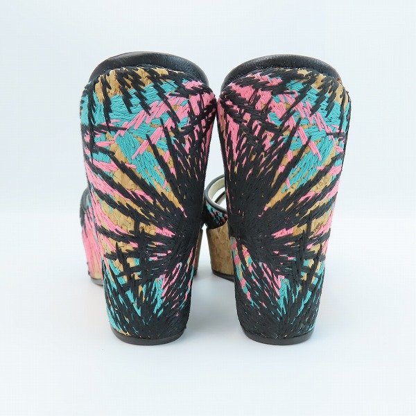 実際に弊社で買取させて頂いたJIMMY CHOO/ジミーチュウ コルク ステッチ ヒールサンダル PERFUME/37の画像 1枚目