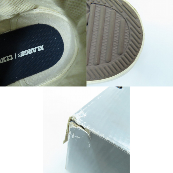 実際に弊社で買取させて頂いたCONVERSE/XLARGE コンバース×エクストララージ シェブロンスター CK MID 灰白/1CJ463/26の画像 6枚目