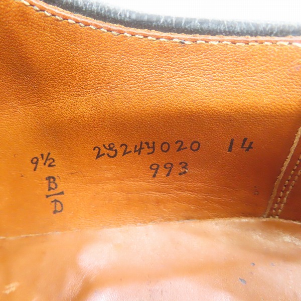 実際に弊社で買取させて頂いたAlden/オールデン 993 レザー コードバン サドルシューズ/9.5の画像 5枚目