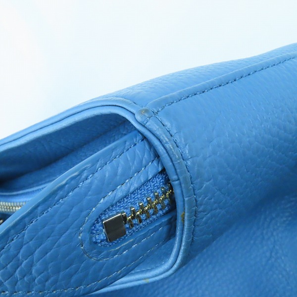 実際に弊社で買取させて頂いたGALLERIANT/ガレリアント レザー トートバッグ ビジネスバッグ ブルー系の画像 6枚目