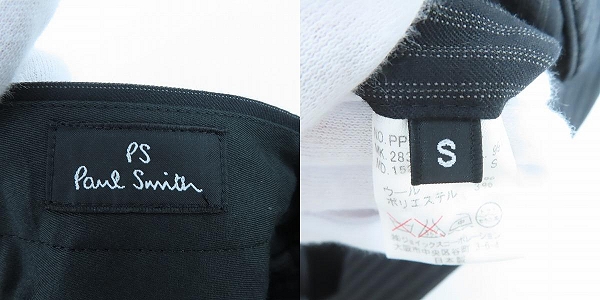 実際に弊社で買取させて頂いたPS Paul Smith/PS ポールスミス ストライプ テーラードジャケット/パンツ セットアップ/Sの画像 4枚目