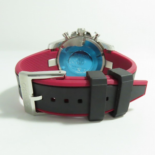 実際に弊社で買取させて頂いたSEIKO×FC Barcelona/セイコー×FCバルセロナ Sportura クロノグラフ クォーツ 腕時計 7T62-0LT0【動作未確認】の画像 2枚目