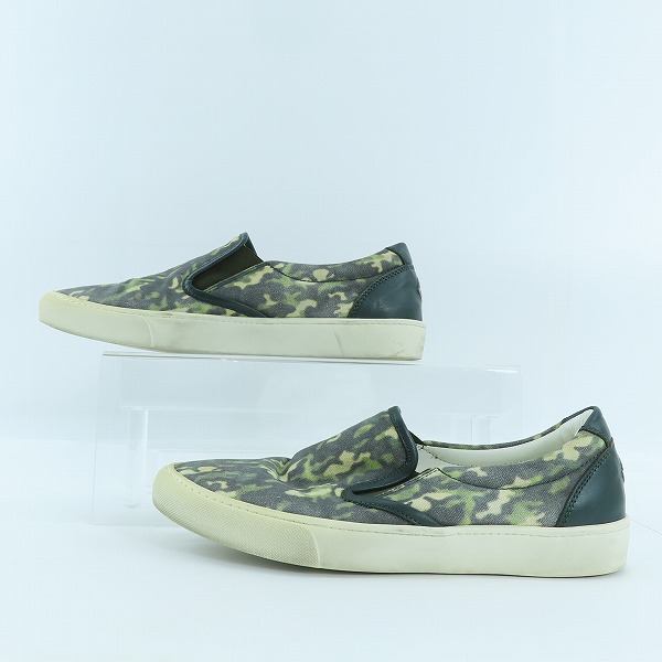 実際に弊社で買取させて頂いたMoncler/モンクレール カモフラ/迷彩柄 キャンバス スリッポンシューズ 41の画像 3枚目