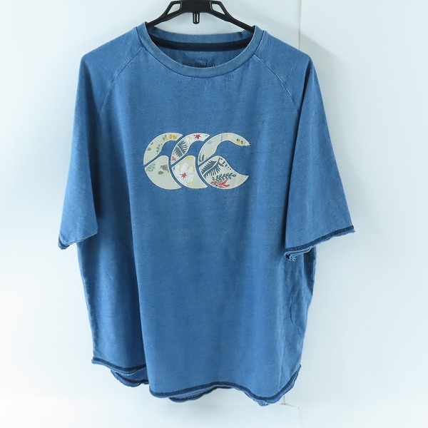 実際に弊社で買取させて頂いたcanterbury/カンタベリー インディゴ染め ラグラン袖 オーバーシルエット Tシャツ RA31148 /3L