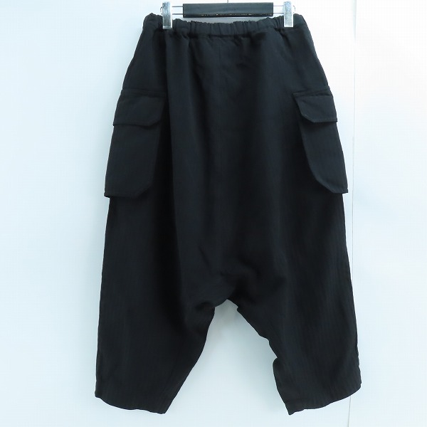 実際に弊社で買取させて頂いたBLACK COMME des GARCONS/ブラックコムデギャルソン ジャガード総柄 サルエルパンツ AD2020/1F-P006/Mの画像 1枚目