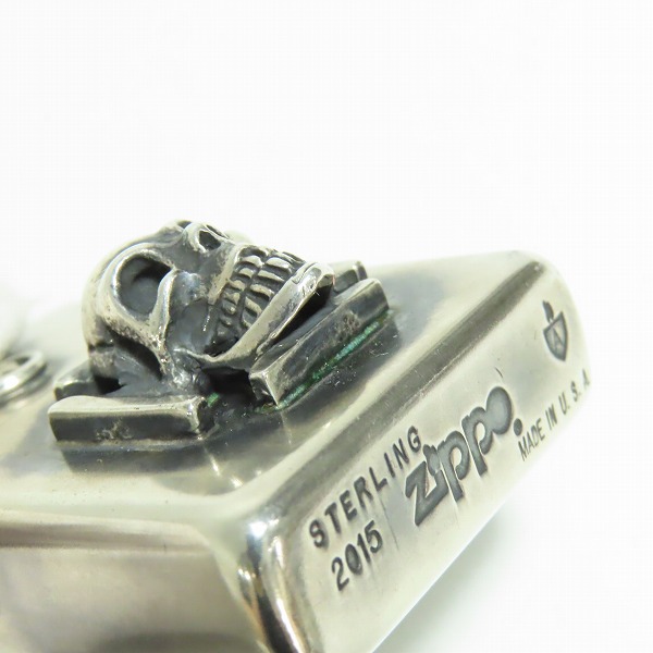 実際に弊社で買取させて頂いた【ギャラ付き】Gabor/ガボール Gaboratory/ガボラトリー ZIPPO/ジッポー スターリン スカル メタル貼り 2015年製の画像 7枚目