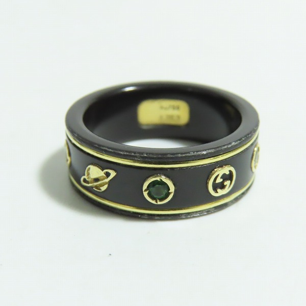 実際に弊社で買取させて頂いたGUCCI/グッチ AU750/メタル アイコンリング ジェムストーン/10.5号の画像 3枚目