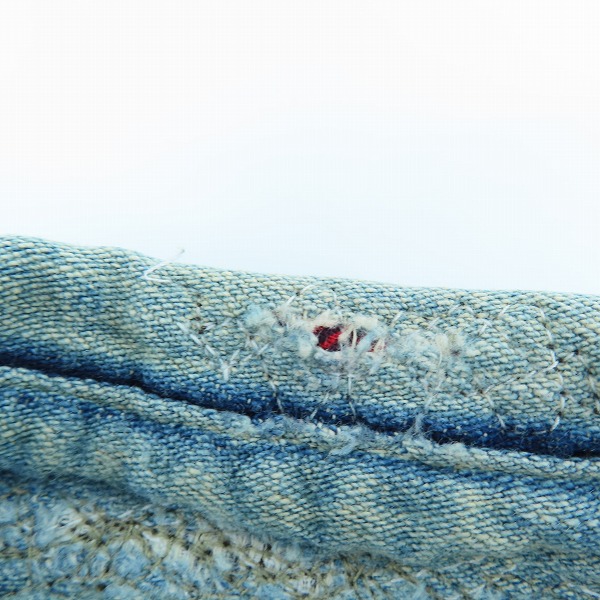 実際に弊社で買取させて頂いたBLUE BLUE/ブルーブルー ダメージ加工 長袖デニムシャツ 2点セットの画像 3枚目