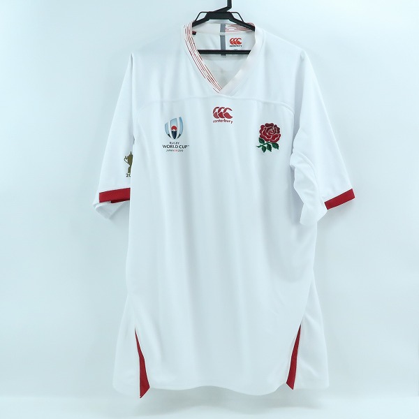 実際に弊社で買取させて頂いたCANTERBURY/カンタベリー 2019年 ラグビーワールドカップ イングランド代表 ラグビージャージ/3XL