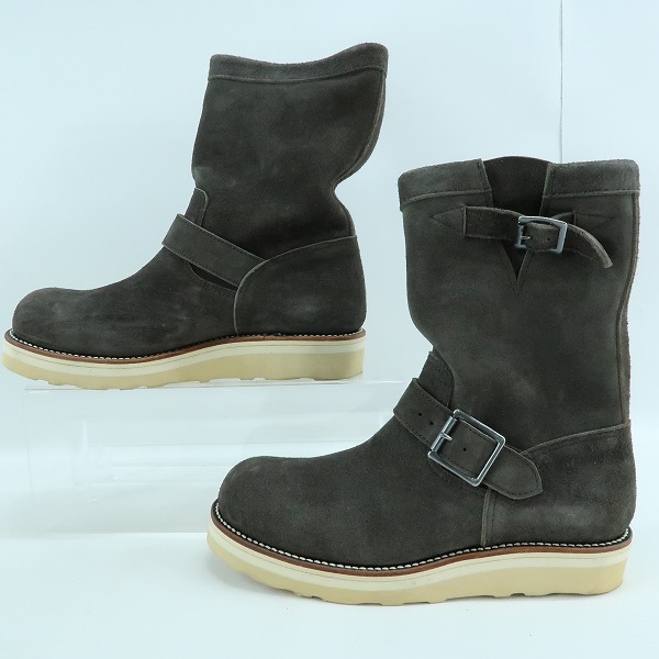 実際に弊社で買取させて頂いたKAZUYUKI KUMAGAI ATTACHMENT/カズユキクマガイ アタッチメント レザー スエード ブーツ ダークグレー AA22-419/41の画像 3枚目